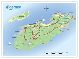 Alderney Island Map